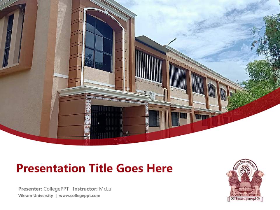 Vikram University Course/Courseware Creation PPT Template4:3 ratio PPT effect preview image5
