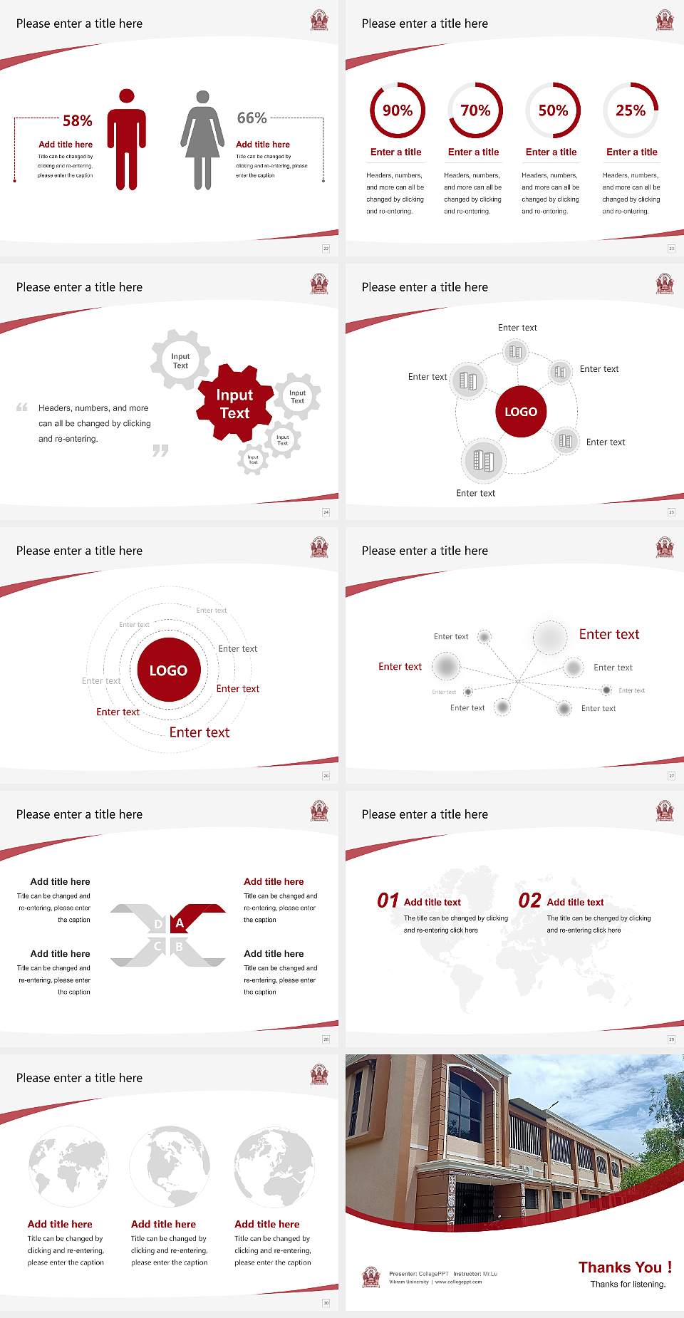 Vikram University Course/Courseware Creation PPT Template4:3 ratio PPT effect preview image4