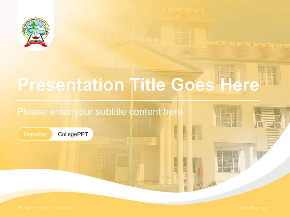 Uttarakhand Sanskrit University Lecture Sharing and Networking Event PPT Template4:3 ratio PPT effect preview image4
