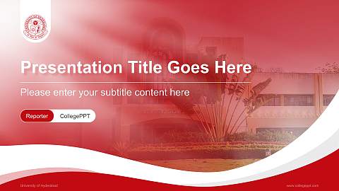 University of Hyderabad Lecture Sharing and Networking Event PPT Template