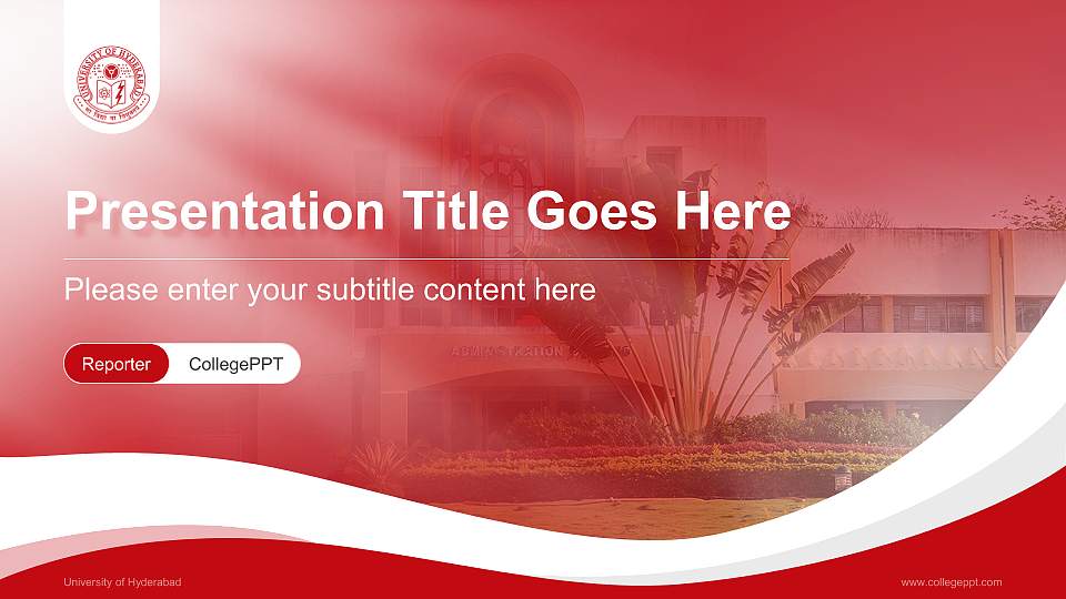 University of Hyderabad Lecture Sharing and Networking Event PPT Template16:9 ratio PPT effect preview image