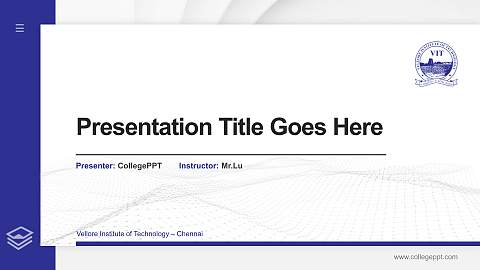 Vellore Institute of Technology – Chennai Thesis Proposal/Graduation Defense PPT Template