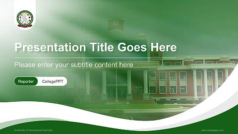 University of Horticultural Sciences Lecture Sharing and Networking Event PPT Template