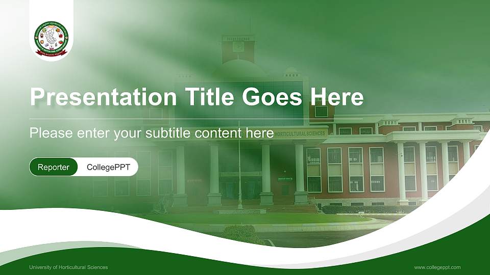 University of Horticultural Sciences Lecture Sharing and Networking Event PPT Template16:9 ratio PPT effect preview image