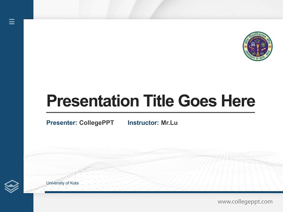 University of Kota Thesis Proposal/Graduation Defense PPT Template4:3 ratio PPT effect preview image5