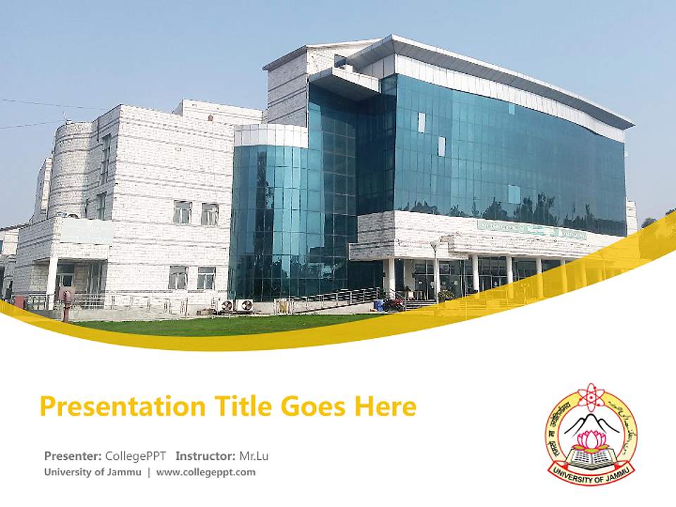 University of Jammu Course/Courseware Creation PPT Template4:3 ratio PPT effect preview image5