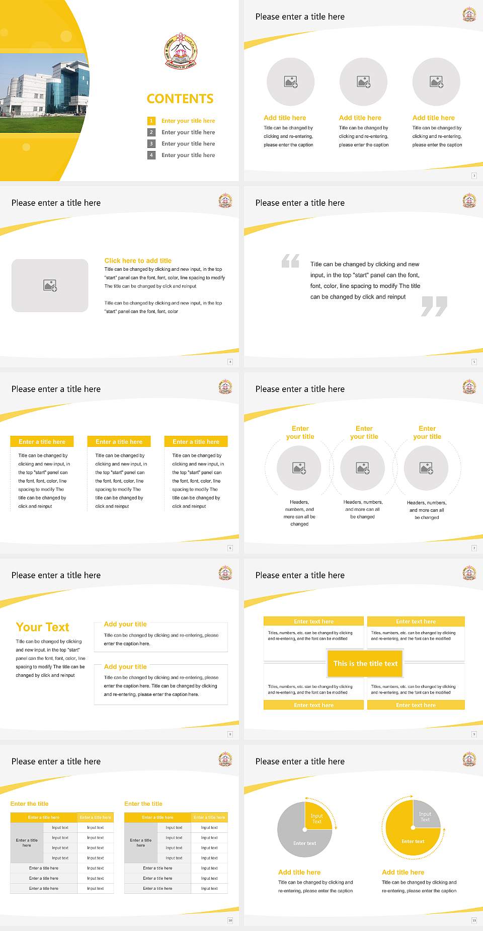 University of Jammu Course/Courseware Creation PPT Template4:3 ratio PPT effect preview image2