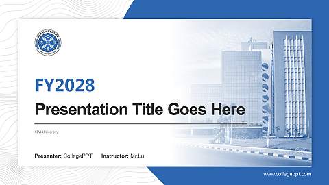 XIM University Academic Presentation/Research Findings Report PPT Template