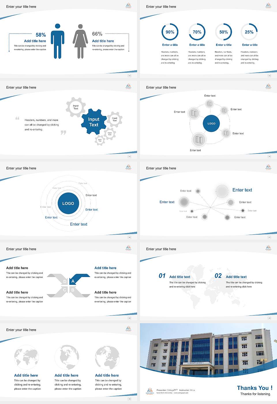 Usha Martin University Course/Courseware Creation PPT Template16:9 ratio PPT effect preview image4