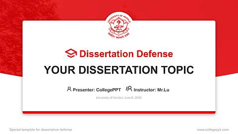 University of Kerala Graduation Thesis Defense PPT Template