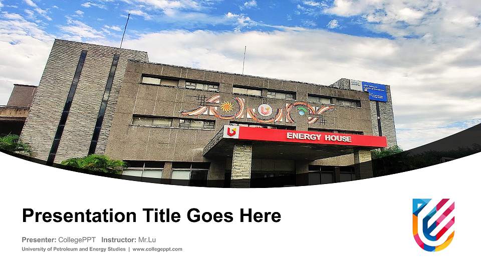 University of Petroleum and Energy Studies Course/Courseware Creation PPT Template16:9 ratio PPT effect preview image