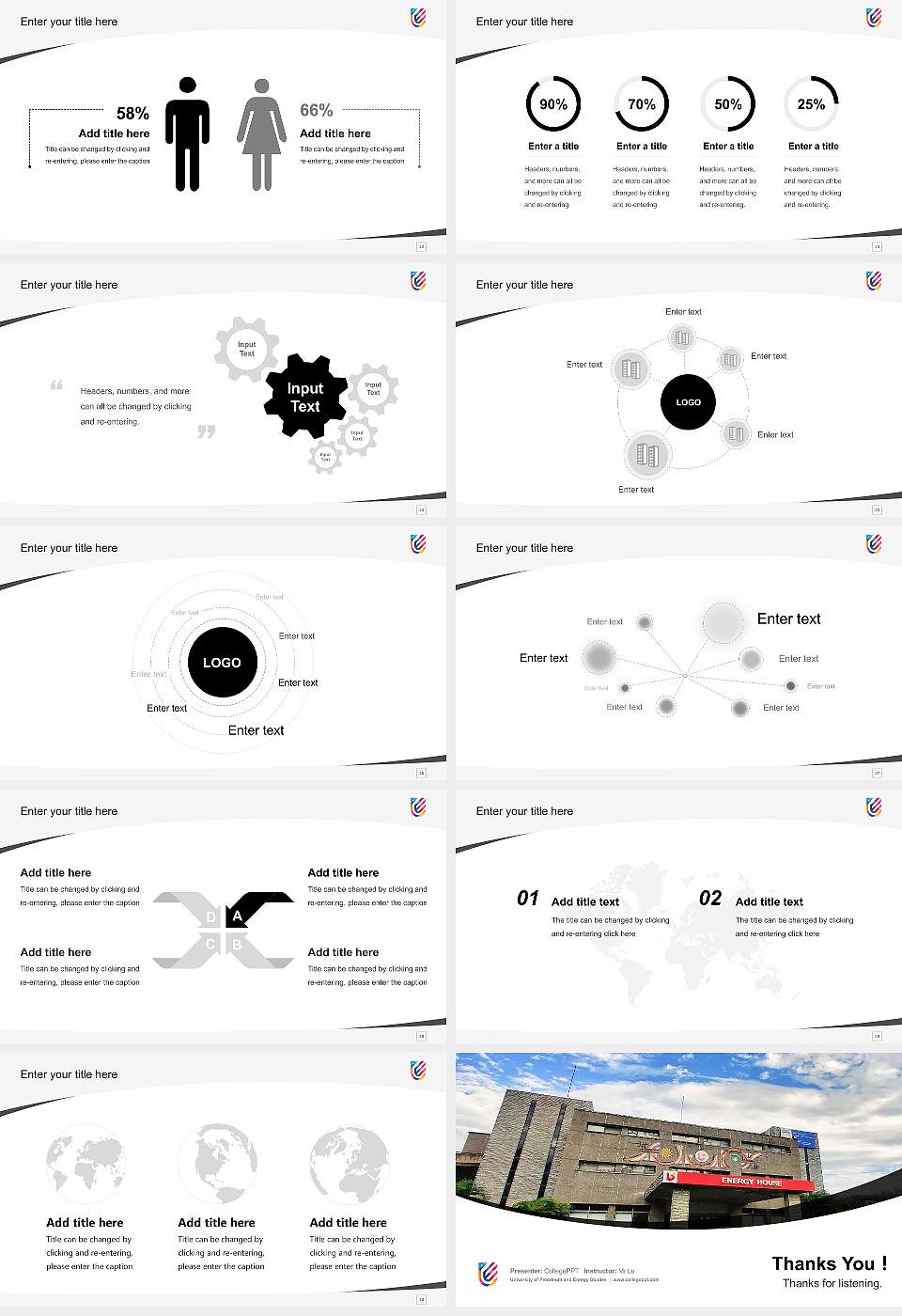 University of Petroleum and Energy Studies Course/Courseware Creation PPT Template16:9 ratio PPT effect preview image4