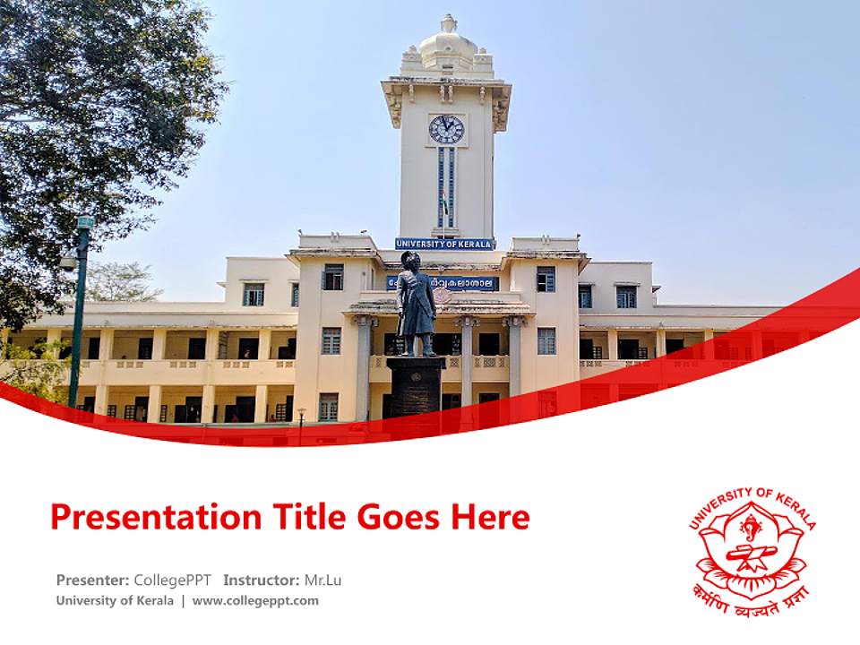 University of Kerala Course/Courseware Creation PPT Template4:3 ratio PPT effect preview image5