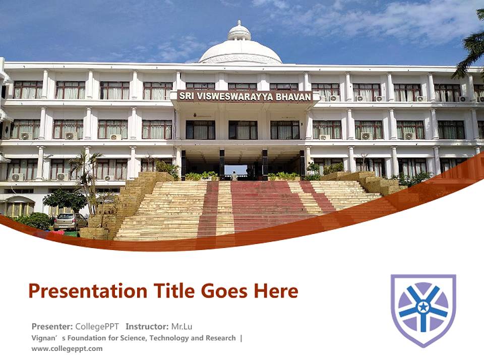 Vignan’s Foundation for Science, Technology and Research Course/Courseware Creation PPT Template4:3 ratio PPT effect preview image5