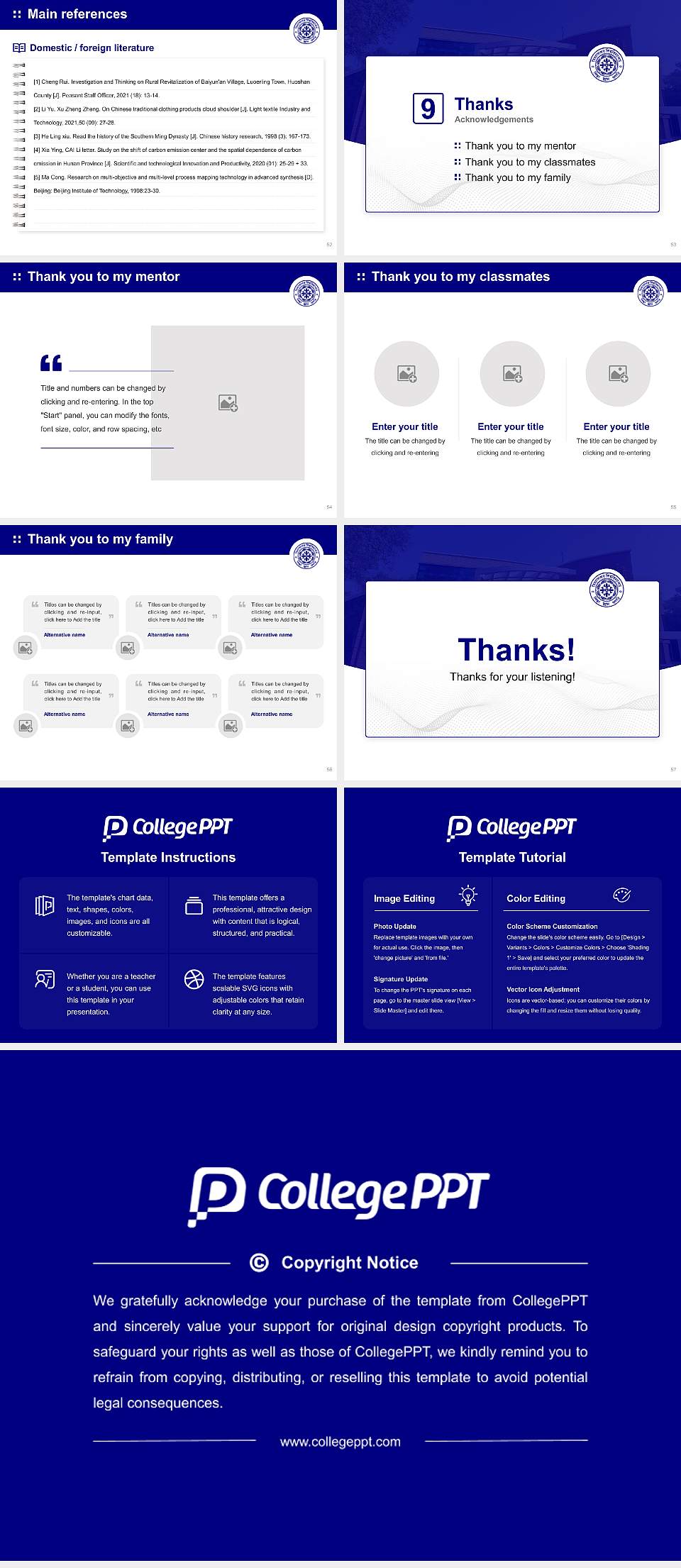 Vidyasagar University Graduation Thesis Defense PPT Template4:3 ratio PPT effect preview image7