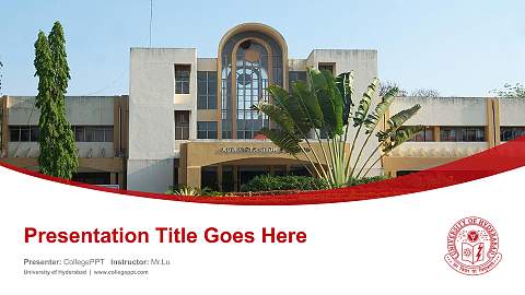 University of Hyderabad Course/Courseware Creation PPT Template