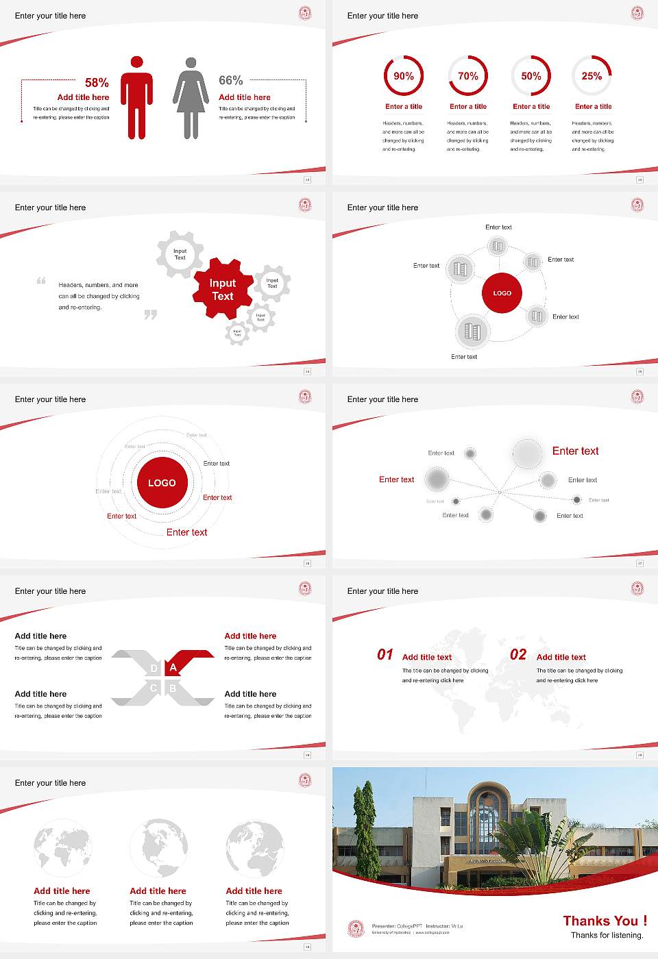 University of Hyderabad Course/Courseware Creation PPT Template16:9 ratio PPT effect preview image4