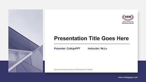 University of Engineering and Management, Kolkata General PPT Template