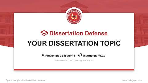 Venkateshwara Open University Graduation Thesis Defense PPT Template
