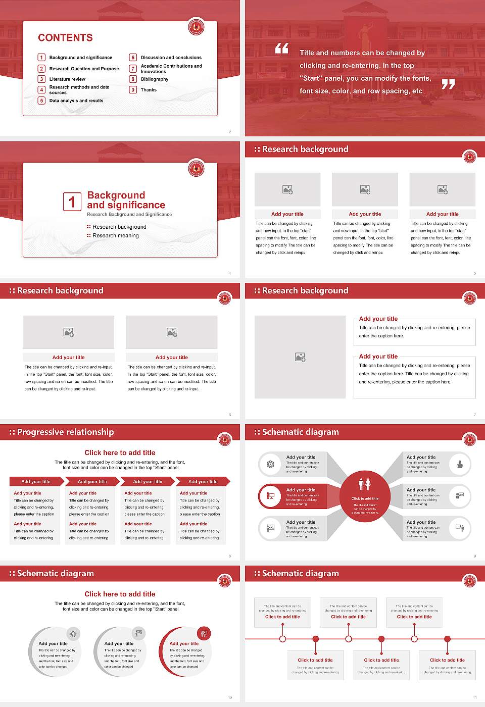 Venkateshwara Open University Graduation Thesis Defense PPT Template16:9 ratio PPT effect preview image2