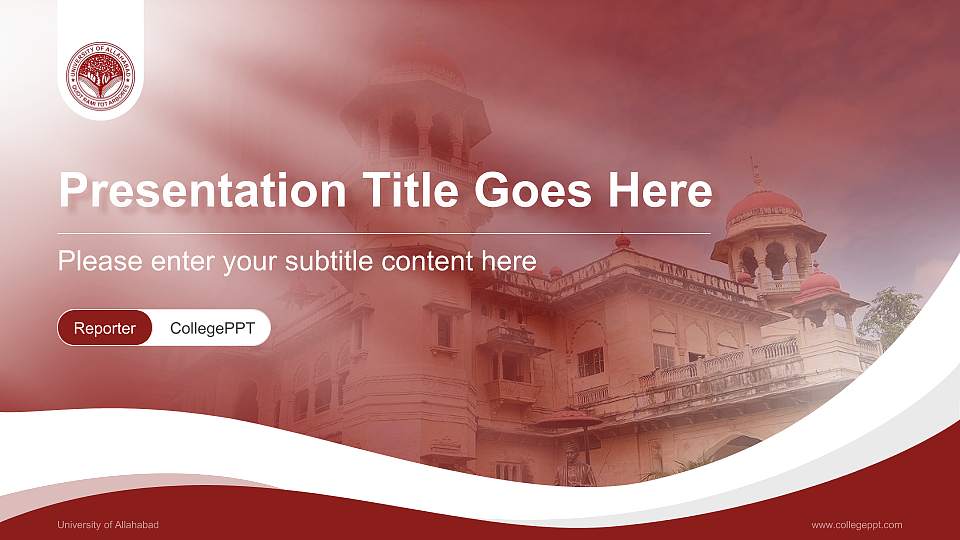 University of Allahabad Lecture Sharing and Networking Event PPT Template16:9 ratio PPT effect preview image