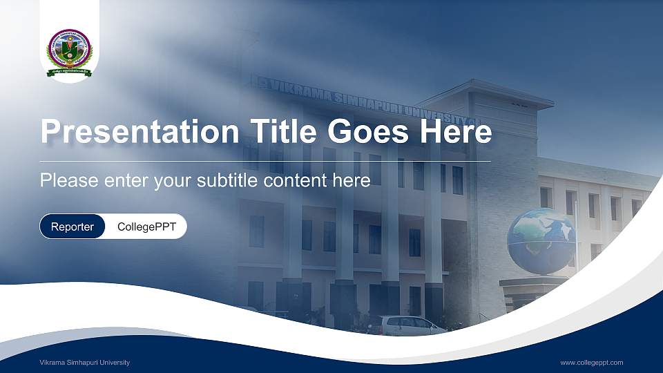 Vikrama Simhapuri University Lecture Sharing and Networking Event PPT Template16:9 ratio PPT effect preview image