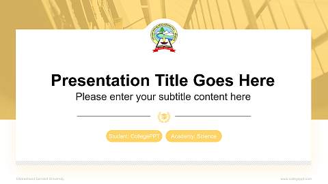 Uttarakhand Sanskrit University National Scholarship Defense PPT Template