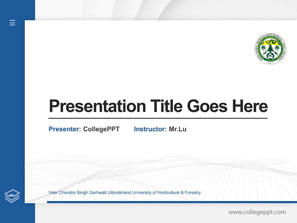 Veer Chandra Singh Garhwali Uttarakhand University of Horticulture & Forestry Thesis Proposal/Graduation Defense PPT Template4:3 ratio PPT effect preview image5