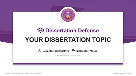 University of Delhi Graduation Thesis Defense PPT Template