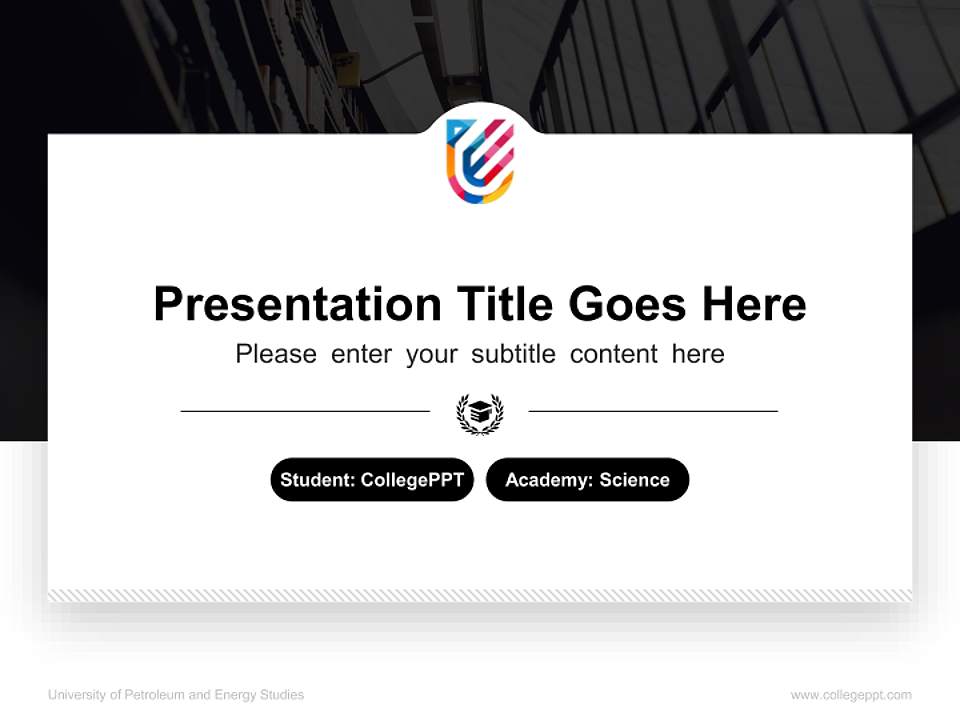 University of Petroleum and Energy Studies National Scholarship Defense PPT Template4:3 ratio PPT effect preview image4