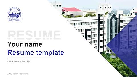 Vellore Institute of Technology Resume PPT Template