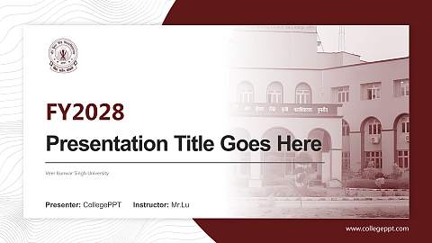 Veer Kunwar Singh University Academic Presentation/Research Findings Report PPT Template