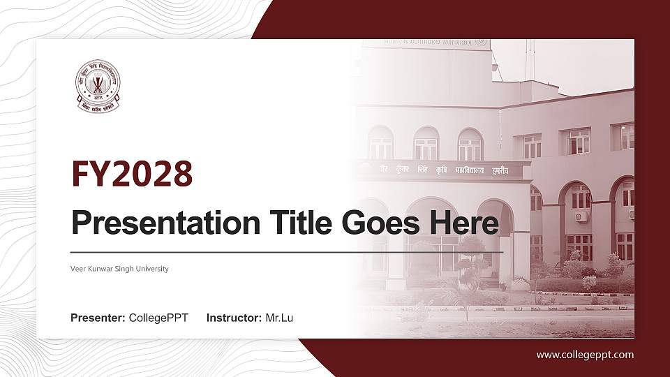 Veer Kunwar Singh University Academic Presentation/Research Findings Report PPT Template16:9 ratio PPT effect preview image1