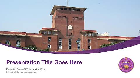 University of Delhi Course/Courseware Creation PPT Template