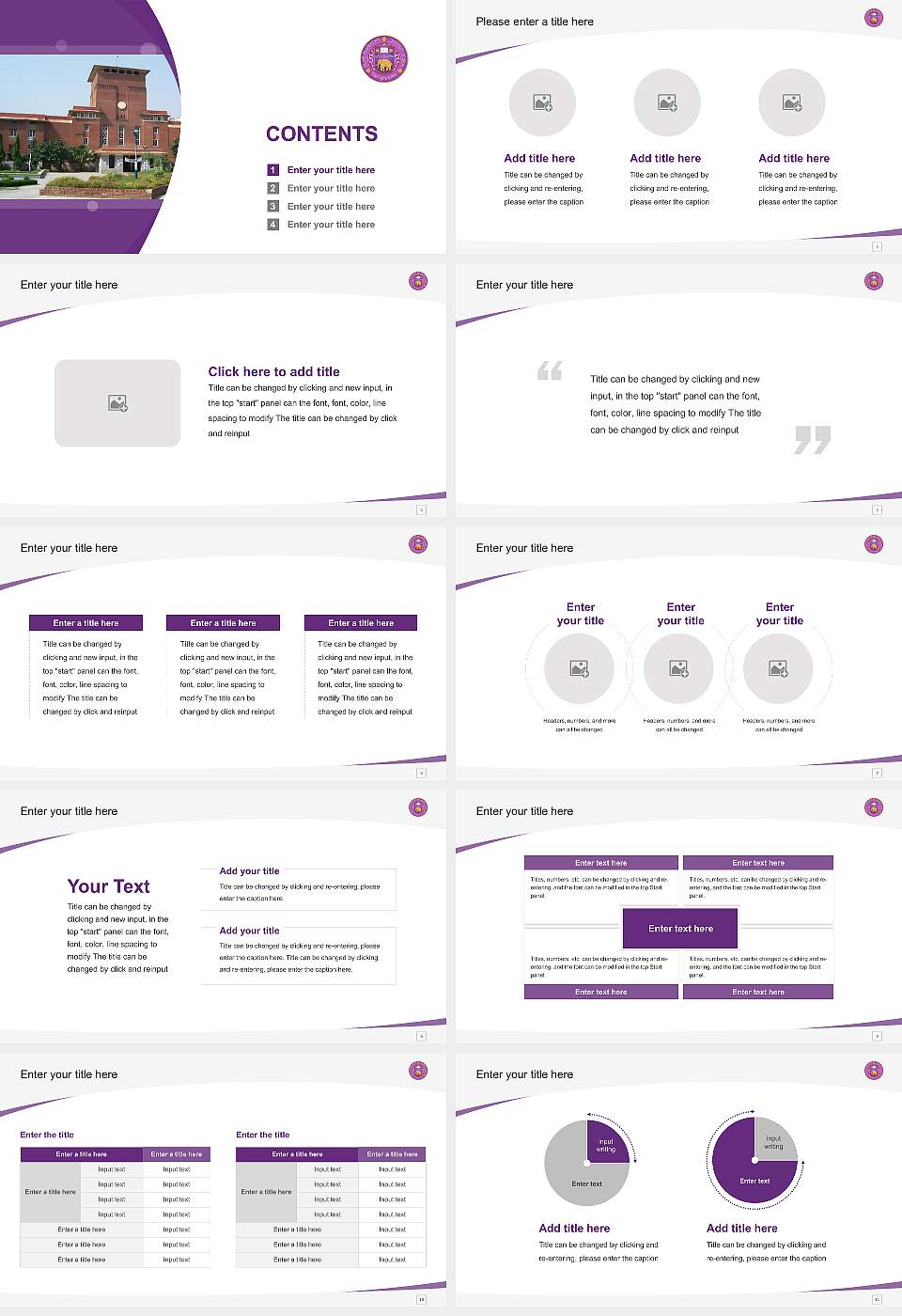 University of Delhi Course/Courseware Creation PPT Template16:9 ratio PPT effect preview image2