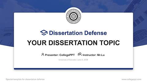 University of Calcutta Graduation Thesis Defense PPT Template