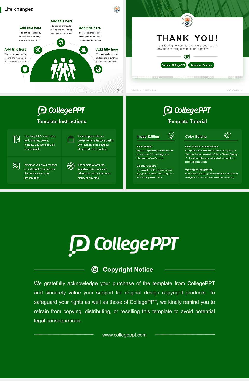 Uttarakhand Ayurved University National Scholarship Defense PPT Template4:3 ratio PPT effect preview image4