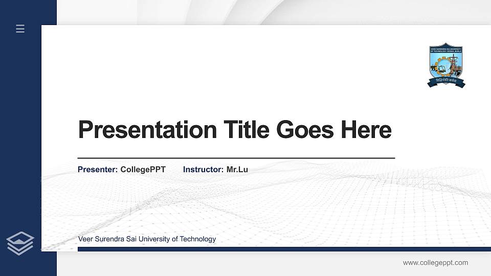 Veer Surendra Sai University of Technology Thesis Proposal/Graduation Defense PPT Template16:9 ratio PPT effect preview image1