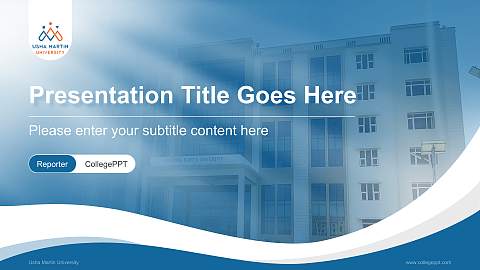 Usha Martin University Lecture Sharing and Networking Event PPT Template