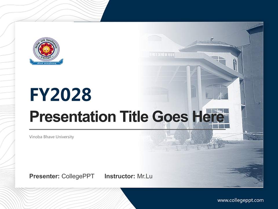 Vinoba Bhave University Academic Presentation/Research Findings Report PPT Template4:3 ratio PPT effect preview image5