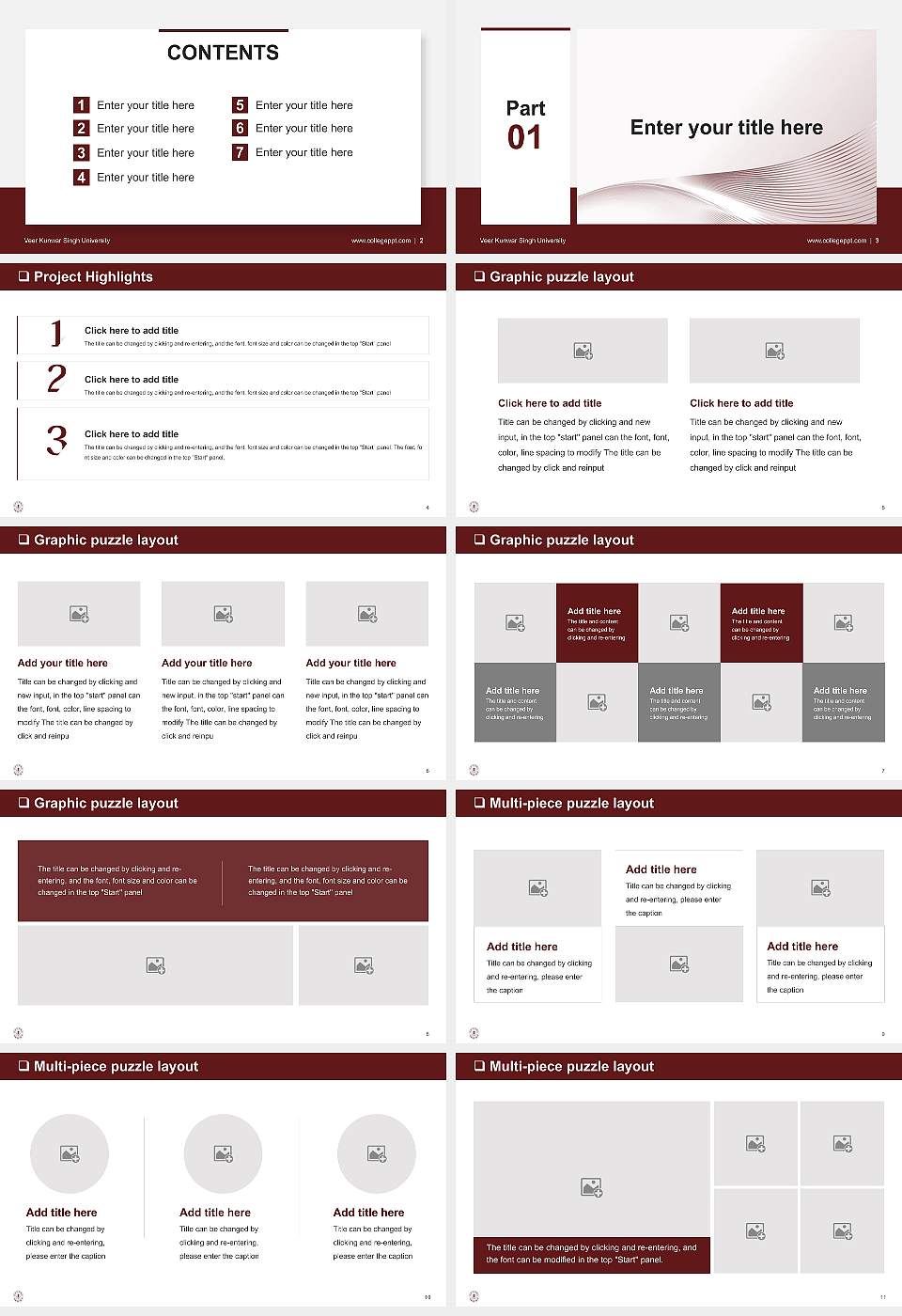Veer Kunwar Singh University General PPT Template16:9 ratio PPT effect preview image2