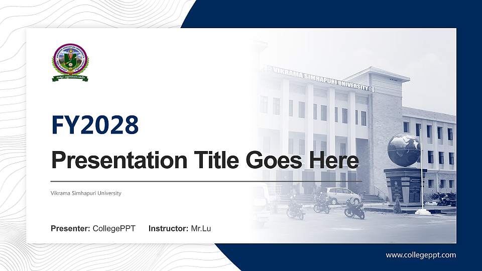 Vikrama Simhapuri University Academic Presentation/Research Findings Report PPT Template16:9 ratio PPT effect preview image