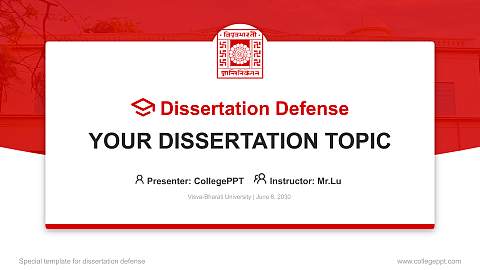 Visva-Bharati University Graduation Thesis Defense PPT Template