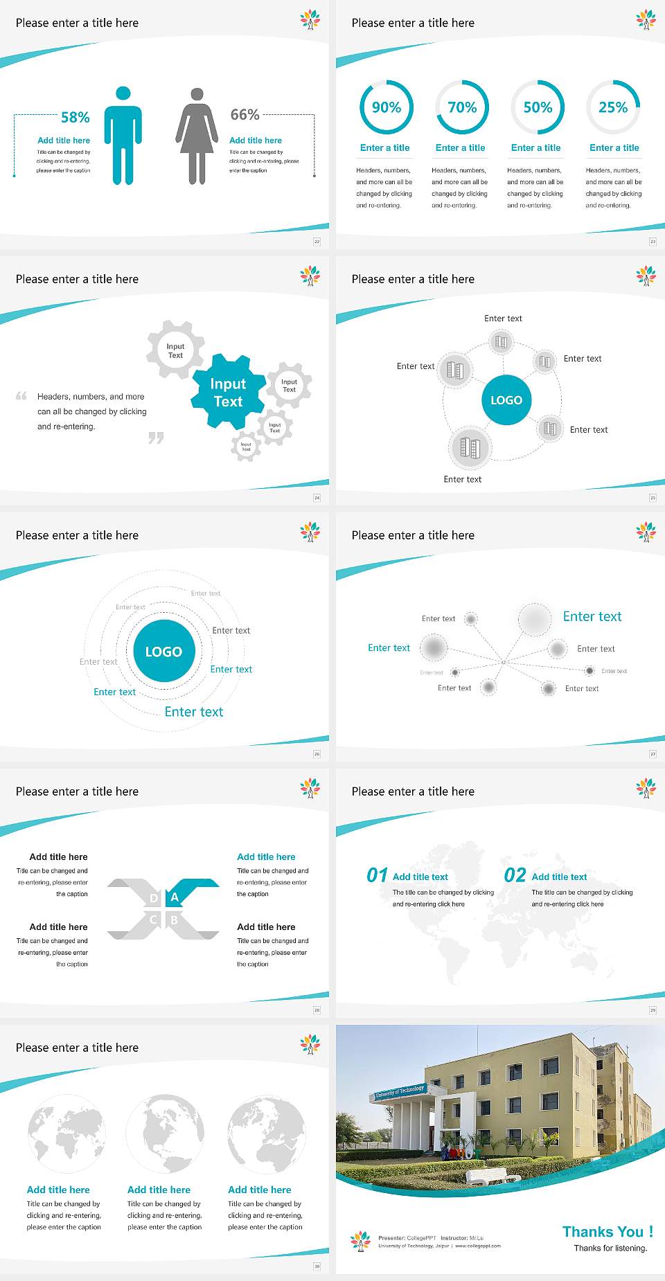 University of Technology, Jaipur Course/Courseware Creation PPT Template4:3 ratio PPT effect preview image4