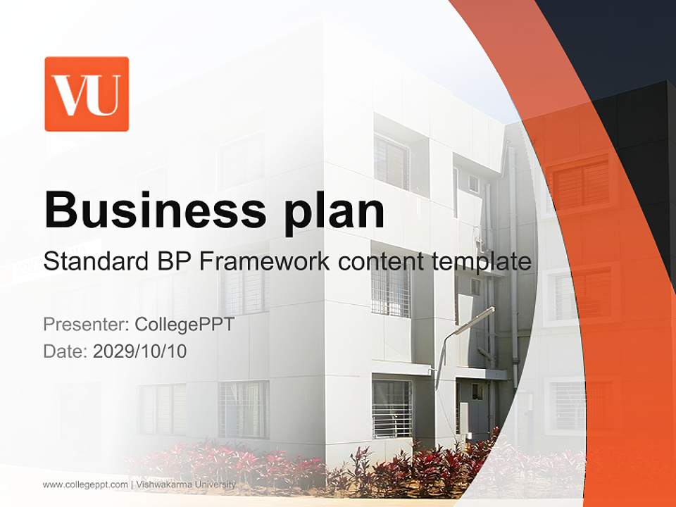 Vishwakarma University Competition/Entrepreneurship Contest PPT Template4:3 ratio PPT effect preview image9