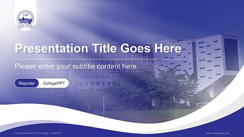 Vellore Institute of Technology – Chennai Lecture Sharing and Networking Event PPT Template