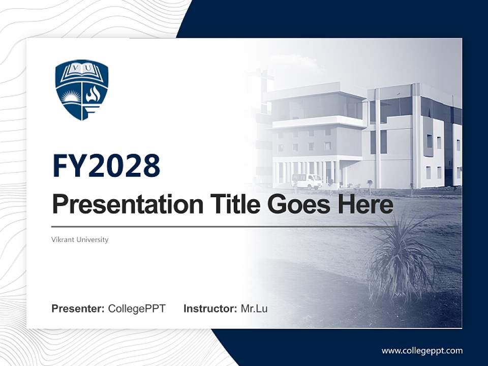 Vikrant University Academic Presentation/Research Findings Report PPT Template4:3 ratio PPT effect preview image5