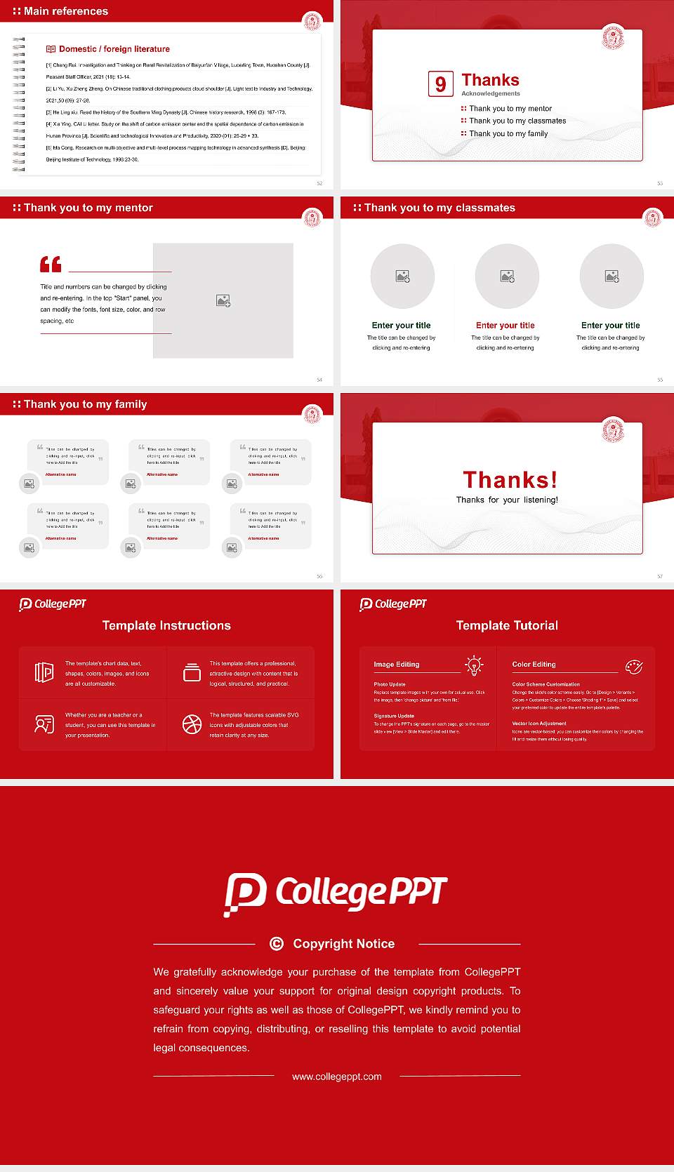 University of Hyderabad Graduation Thesis Defense PPT Template16:9 ratio PPT effect preview image7
