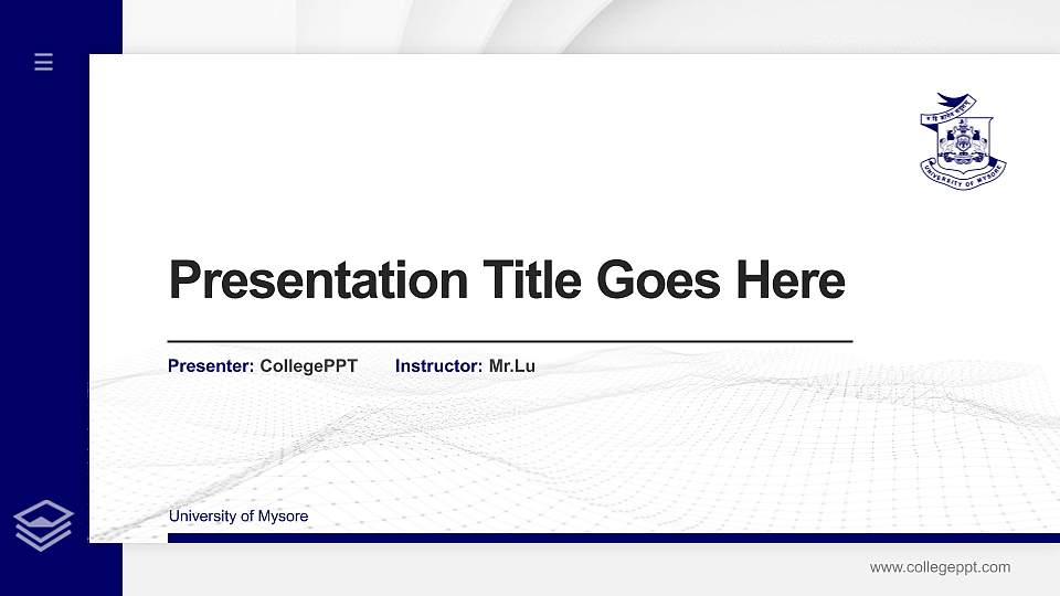 University of Mysore Thesis Proposal/Graduation Defense PPT Template16:9 ratio PPT effect preview image