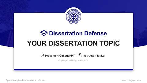 Vidyasagar University Graduation Thesis Defense PPT Template